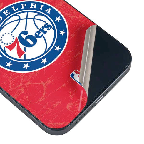 NBA Philadelphia 76ers Distressed iPhone 14 Plus Skin